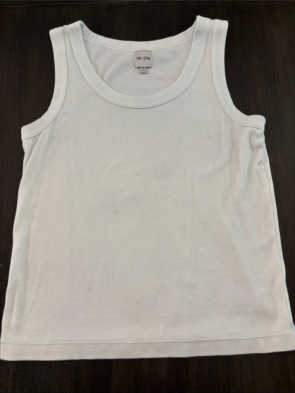 NIC+ZOE Women’s White Ribbed Tank Top